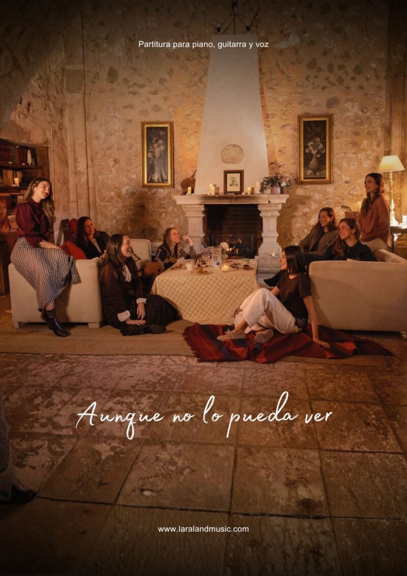 Partitura "Aunque no lo pueda ver" (piano, guitarra y voz)
