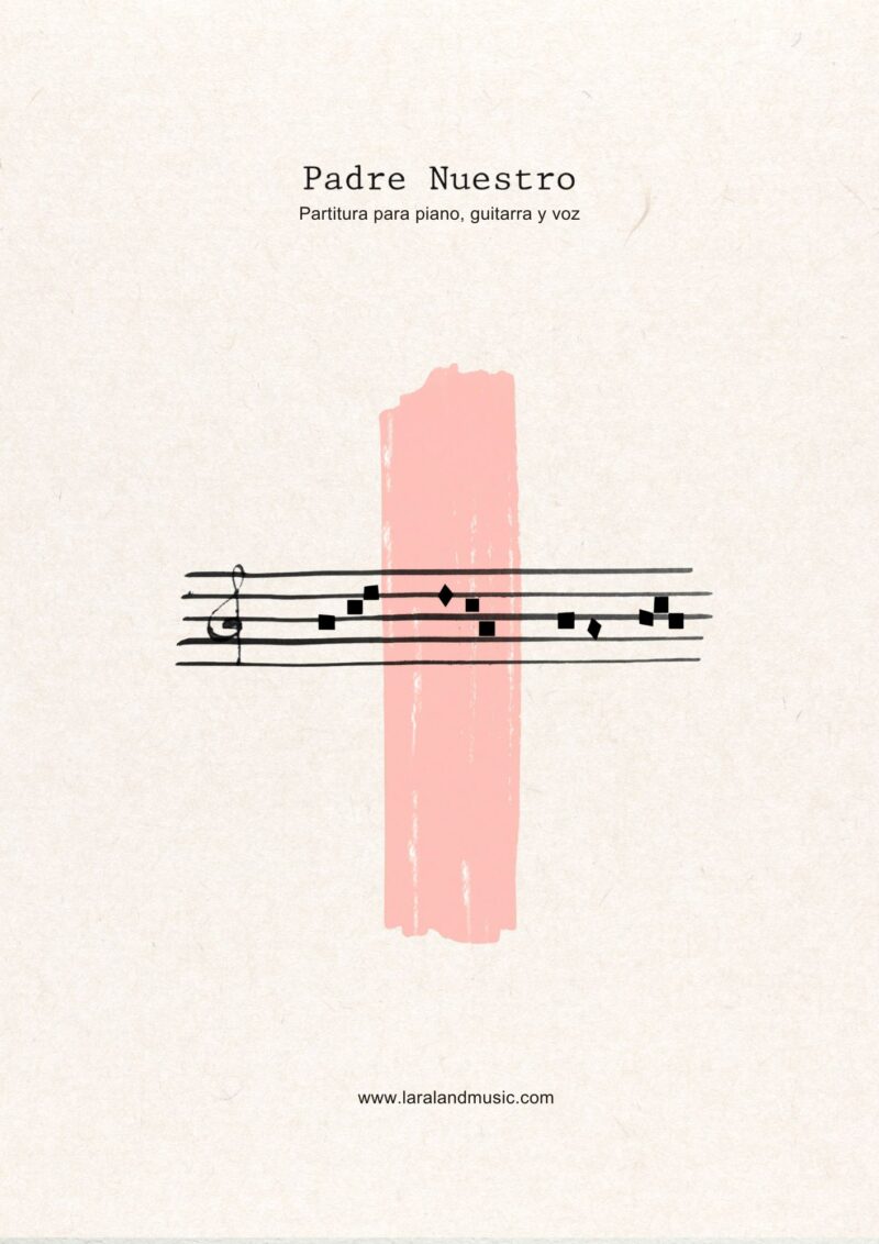 Partitura "Padre Nuestro" (piano, guitarra y voz)